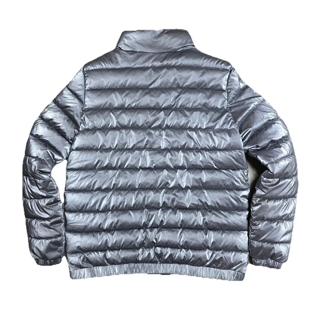 Zara‎ Puffer Jacket Kids Girls M 10 Silver Insulated Quilted